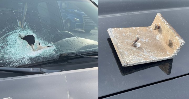 Метални отломки се блъснаха в предното стъкло, разминаха се с пътници в камион близо до Бърлингтън: OPP