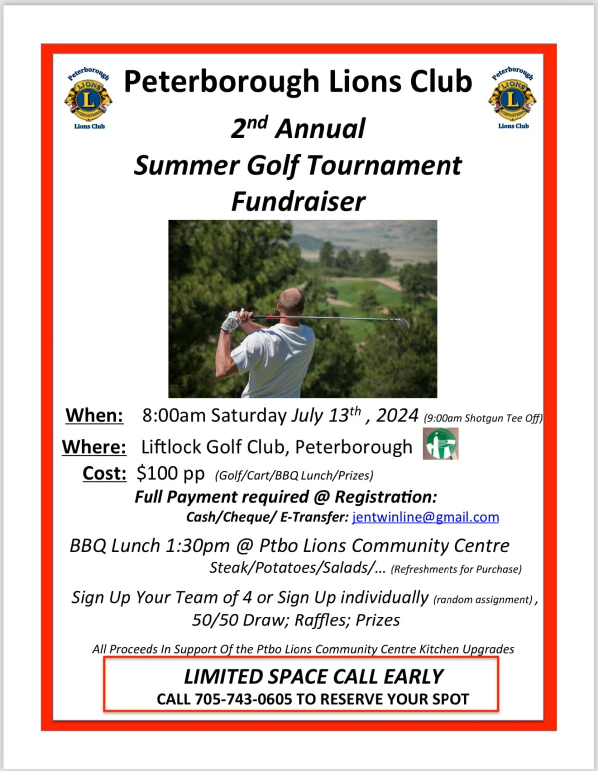 Peterborough Lions Club 2nd Annual Golf Tournament - image