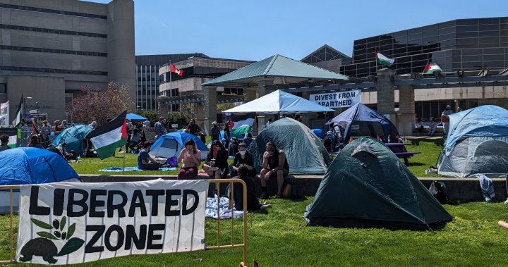 12-hour encampment at Western U draws more than 100 pro-Palestinian demonstrators
