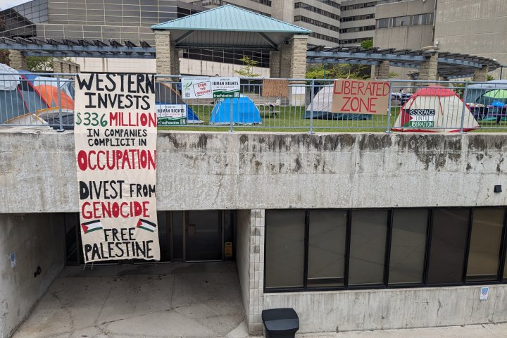 Western U president suggests divestment from Israel not possible as encampment continues
