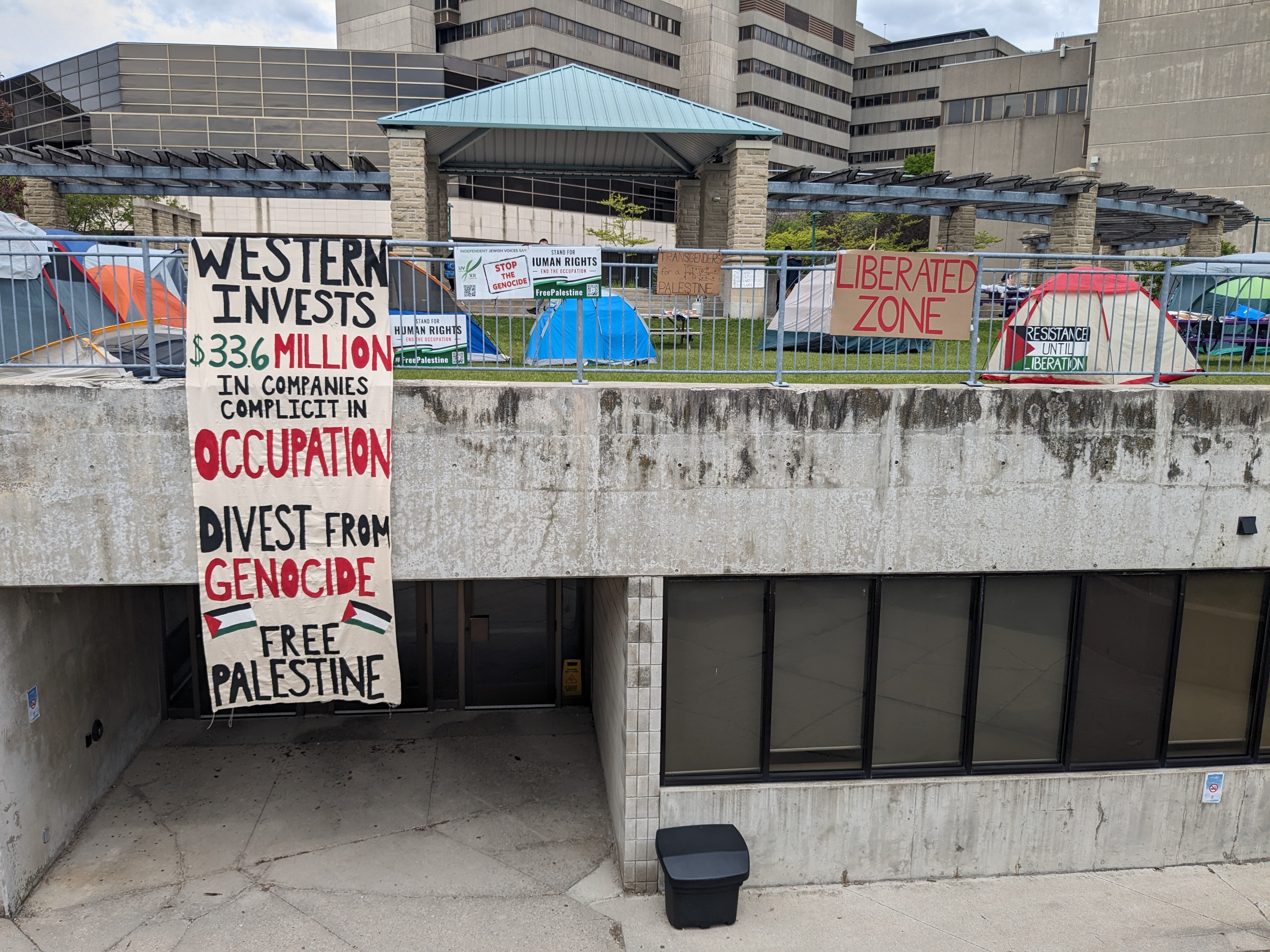 Pro-Palestinian encampment enters 2nd day at Western University
