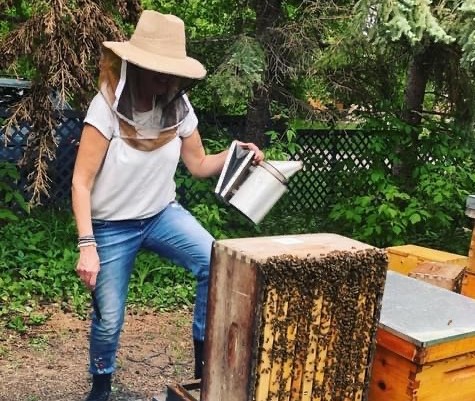 Rebecca Krowelski has 10 hives she cares for in the suburbs of Winnipeg.