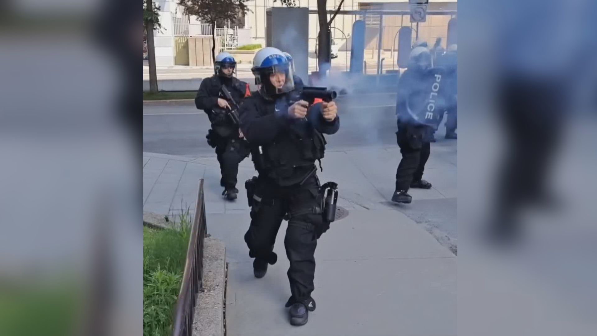 Montreal riot police use tear gas, batons to dismantle pro-Palestinian street protest
