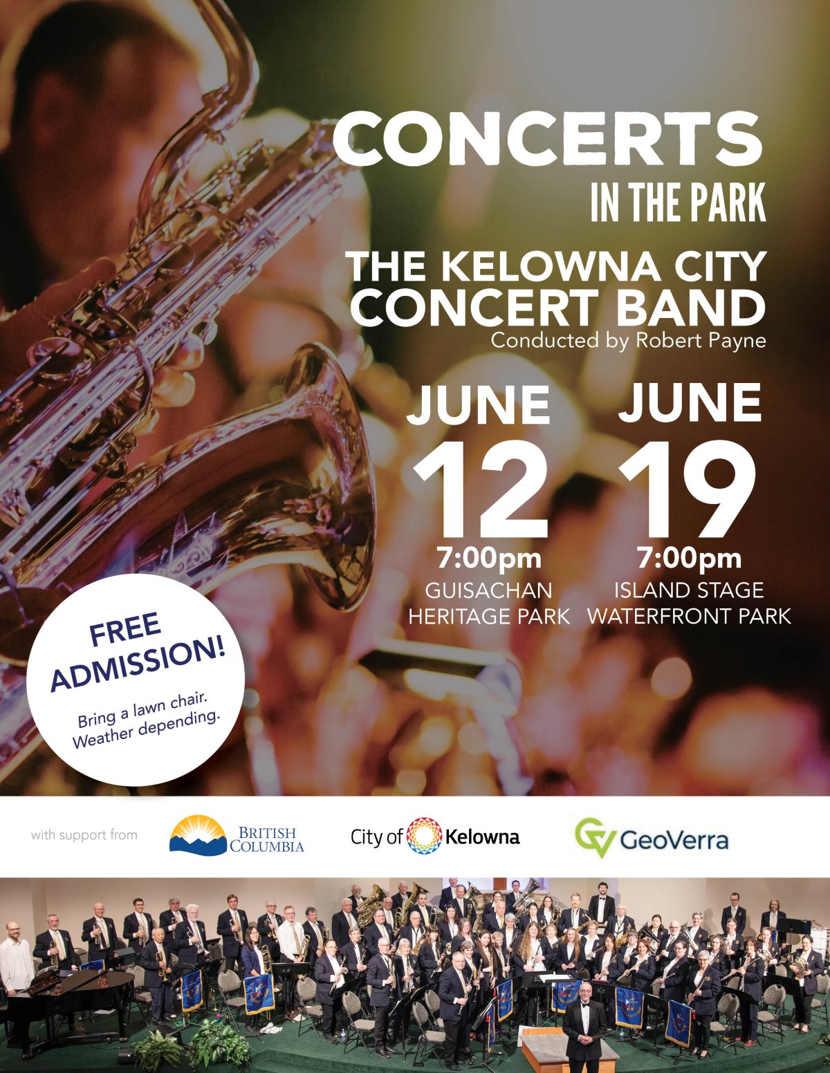 Kelowna City Concert Band: Free concert in the park on June 12 - image