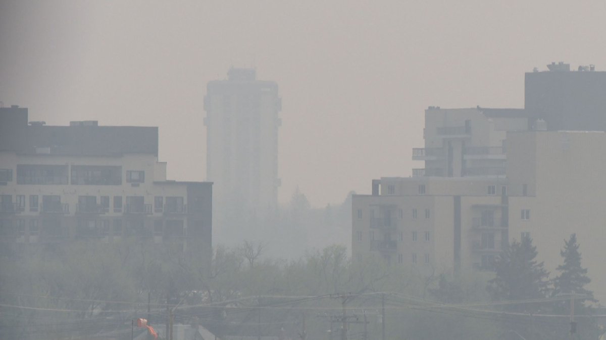 Smoke started to roll into Saskatoon Saturday.