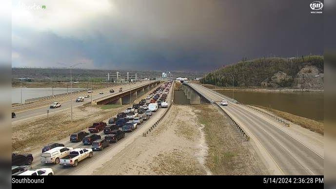 Meteoblue traffic camera for Fort McMurray airport shows traffic on Tuesday, May 14, 2024.