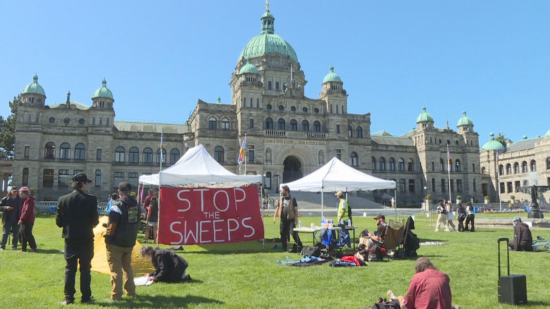 CRAB Park encampment residents take concerns to Victoria