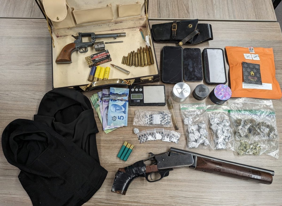 Contraband seized by Manitoba RCMP in a Sunday morning bust.