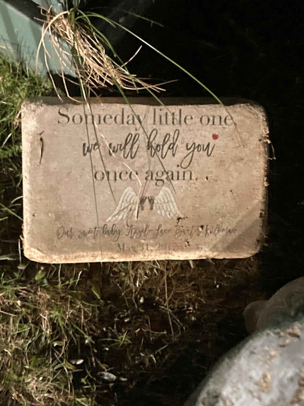 A stone marker honouring Maggie Kalkman’s daughter was removed from her grave without Kalkman’s knowledge.