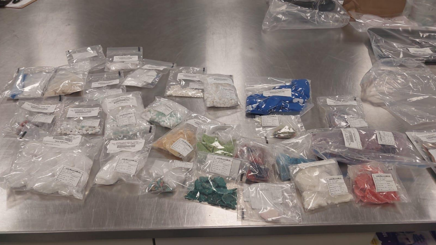 A variety of drugs seized by Calgary Police after search warrants in Pantatella and Rocky View County