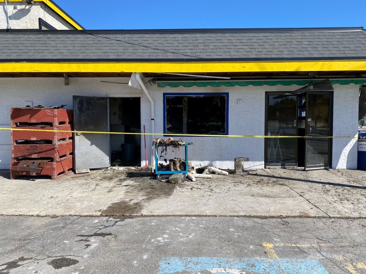 A fruit stand in Kelowna was damaged in a Tuesday night fire. 