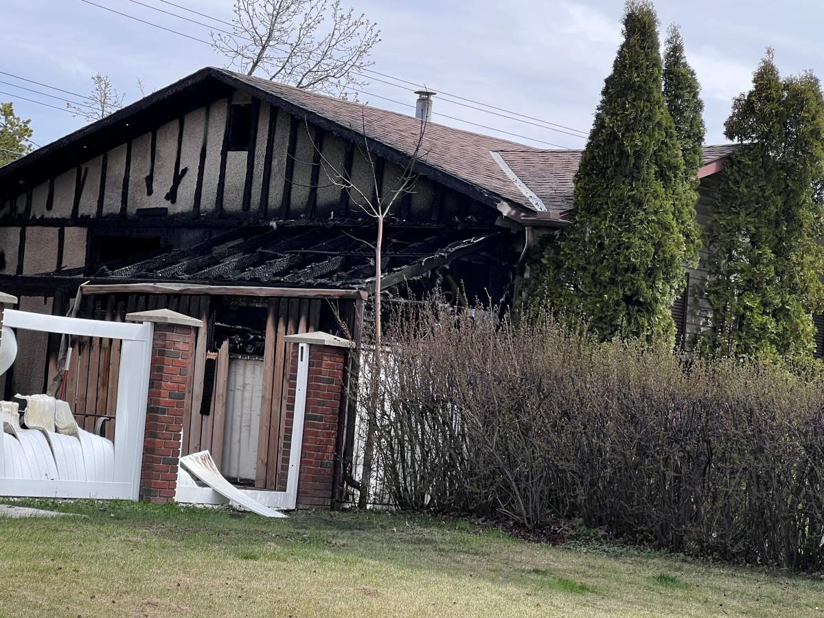 Fire destroyed a home in Calgary’s Marlborough community Saturday night.