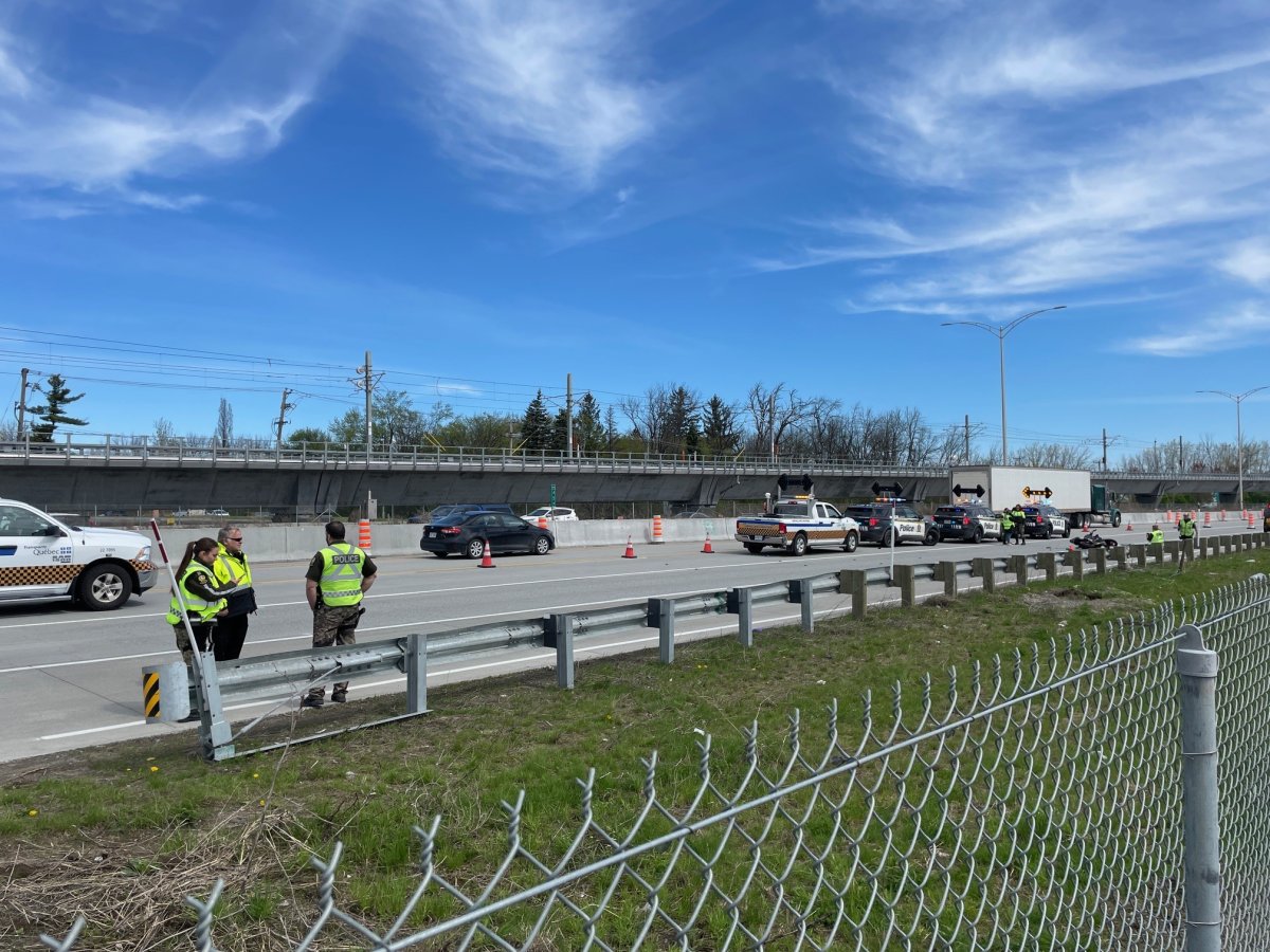 A motorcyclist died from his injuries following a crash on Highway 40 in Montreal on Friday, May 10 2024.