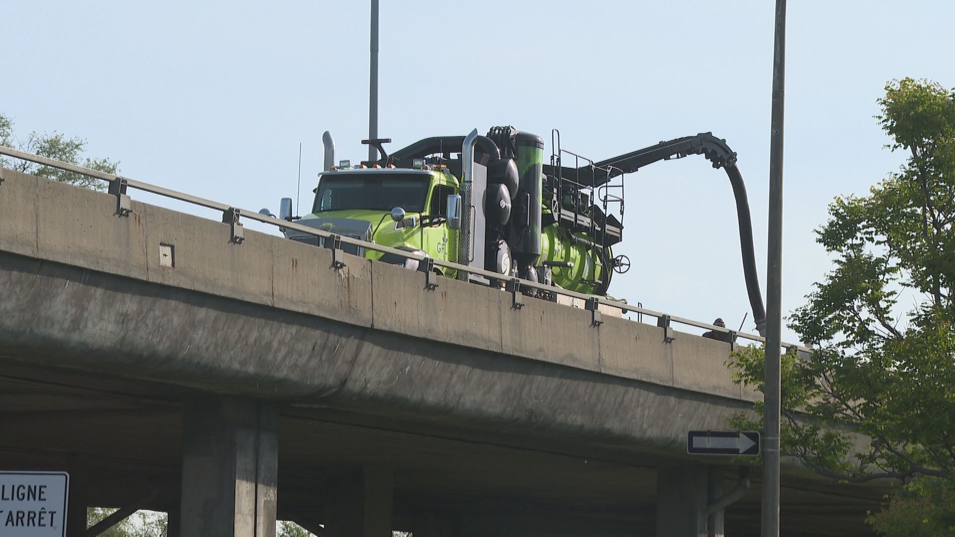 Truck goes up in flames