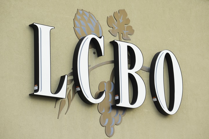 A free promotional tumbler handed out with Nütrl alcohol beverages sold at LCBO stores in April and May is being recalled by its manufacturer over safety concerns. LCBO signage is pictured in Ottawa, Tuesday, Sept. 13, 2022. 