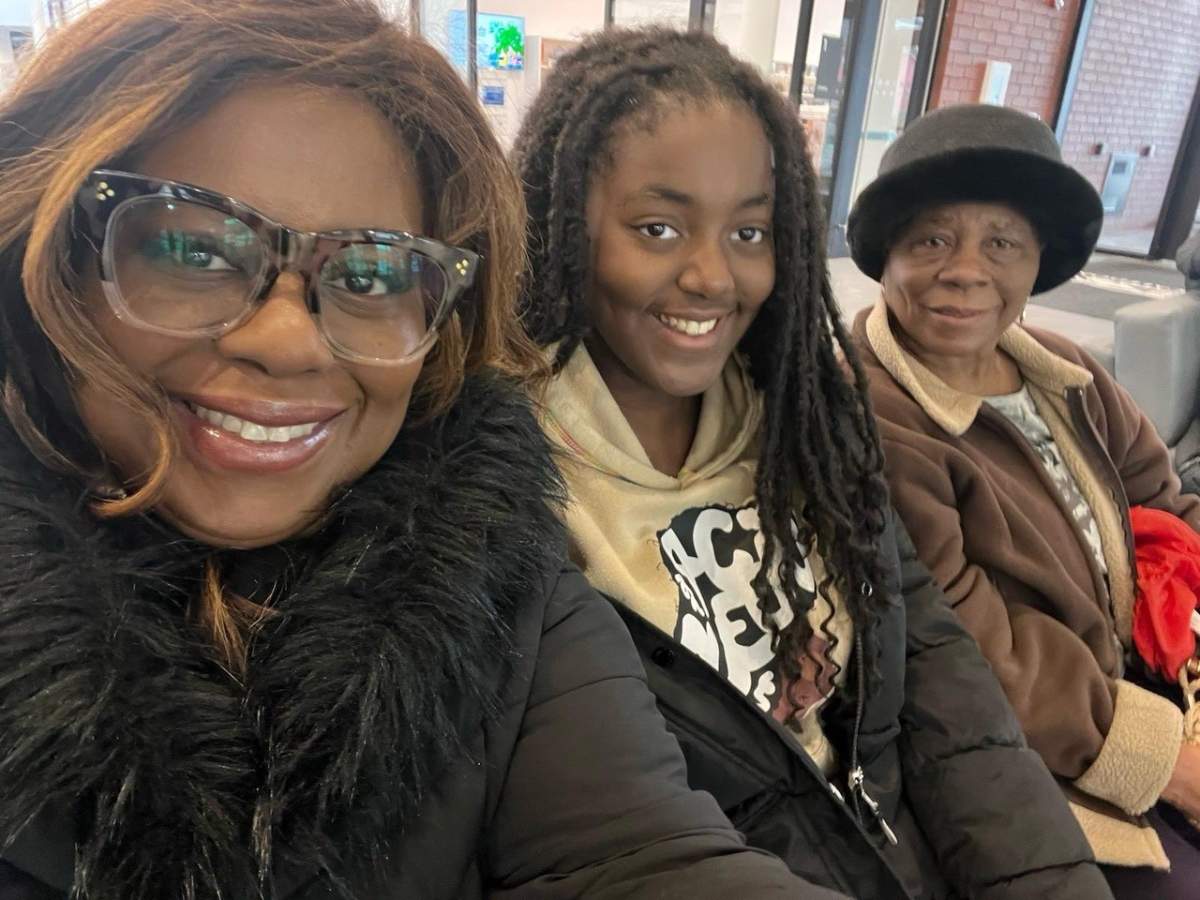 Marci Gray with her daughter and mother.