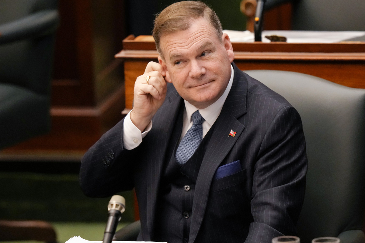 Todd McCarthy Ontario's Minister of Public and Business Service Delivery attends Question Period at the Ontario Legislature in Toronto, Tuesday, Nov. 28, 2023.