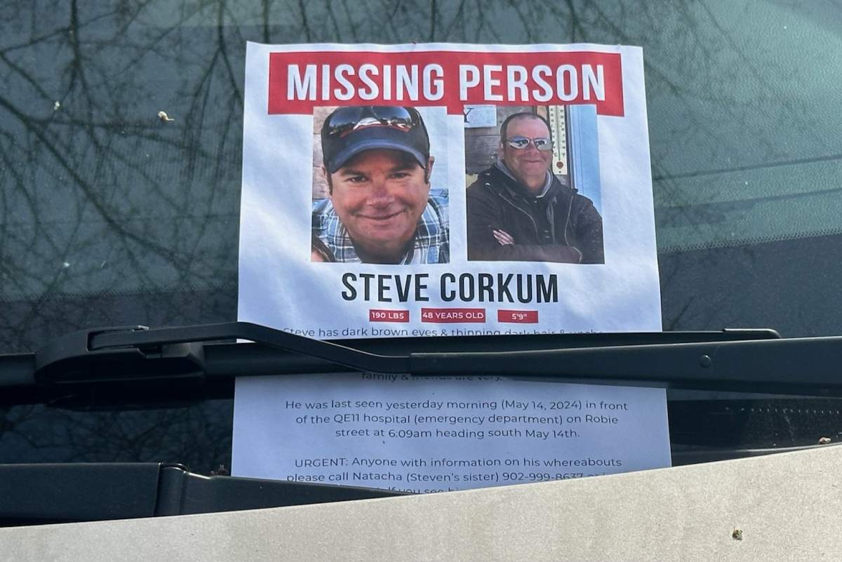 Steve Corkum, 48, was last seen Tuesday morning.