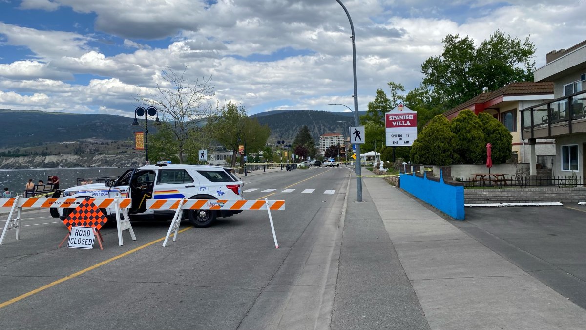 Penticton RCMP closed a road as they investigate a homicide.