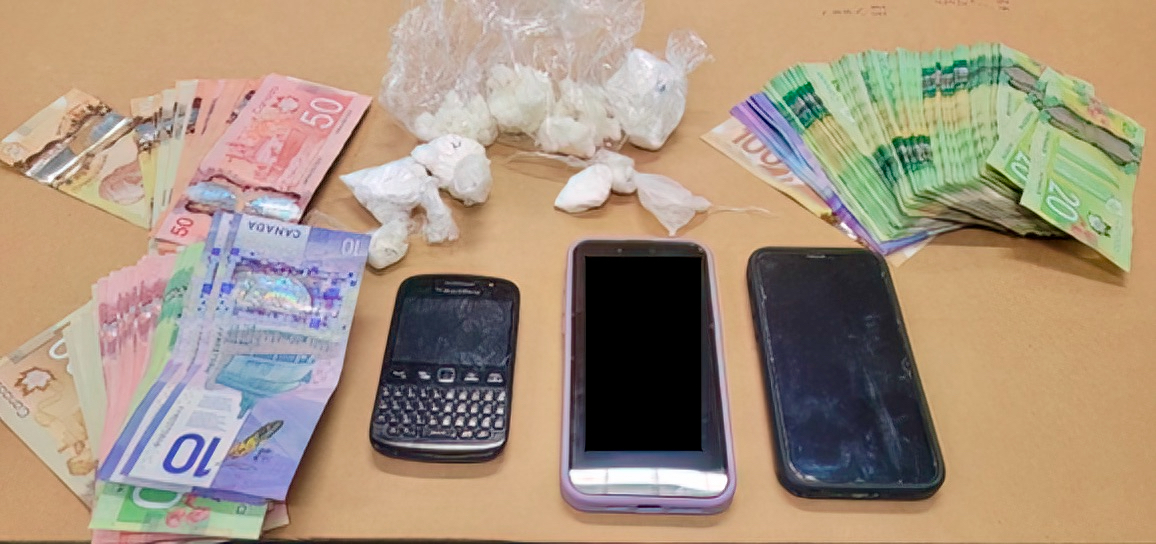 Police in Peterborough, Ont., seized drugs and cash and arrested two men as part of an investigation on May 24, 2024.