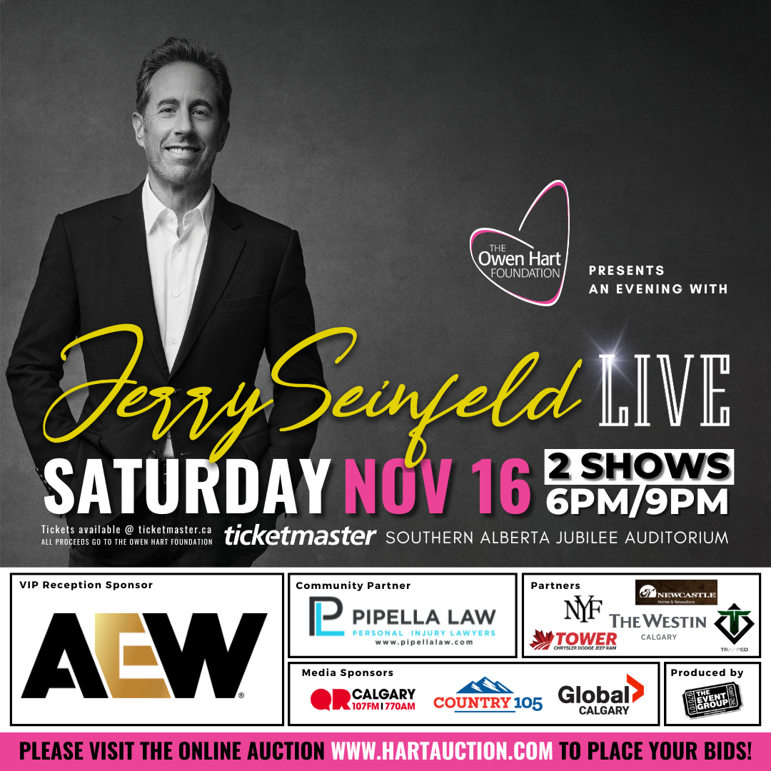Owen Hart Foundation presents An Evening with Jerry Seinfeld; supported by Global Calgary & QR Calgary - image