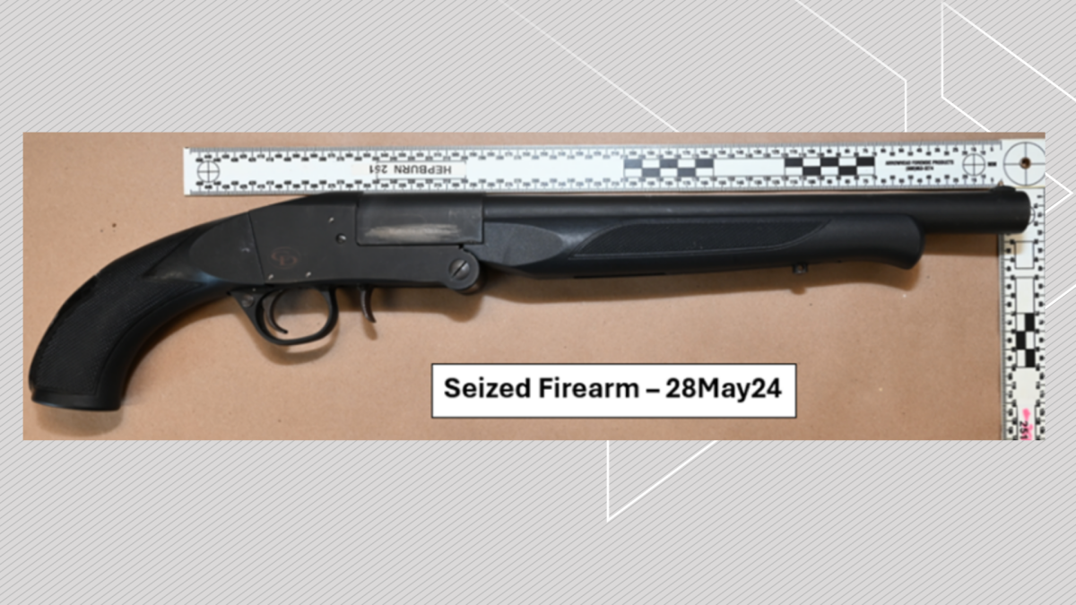 Police in Peterborough, Ont., seized a firearm and drugs during a traffic stop on May 27, 2024.
