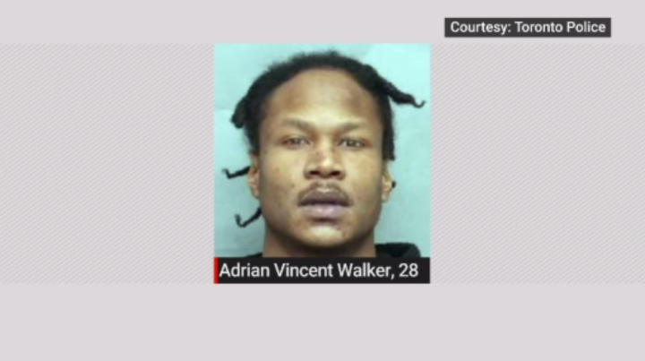 Toronto resident Adrian Vincent Walker, 28, is wanted for first-degree murder and attempted murder.