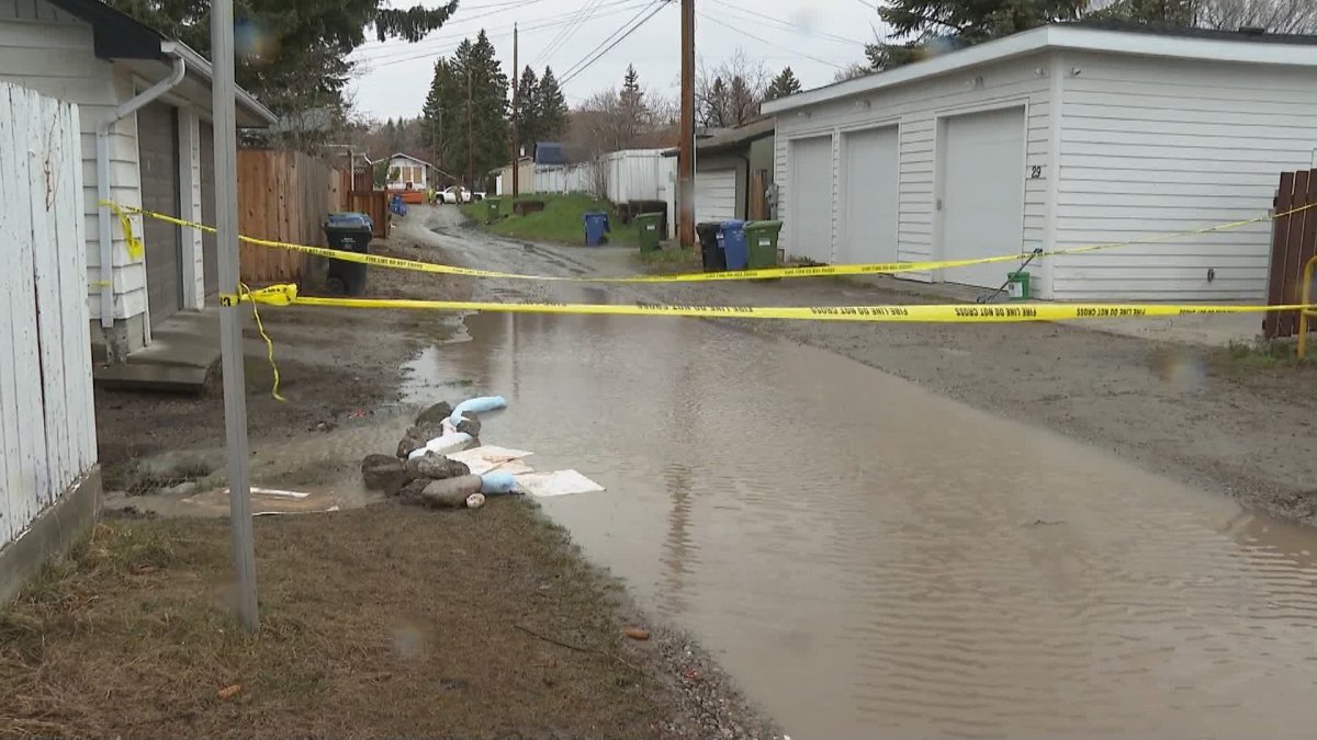 Emergency crews were called out to the community of Glendale in S.W. Calgary on Tuesday (May 7, 2024) when a recycling truck got stuck in a sinkhole.