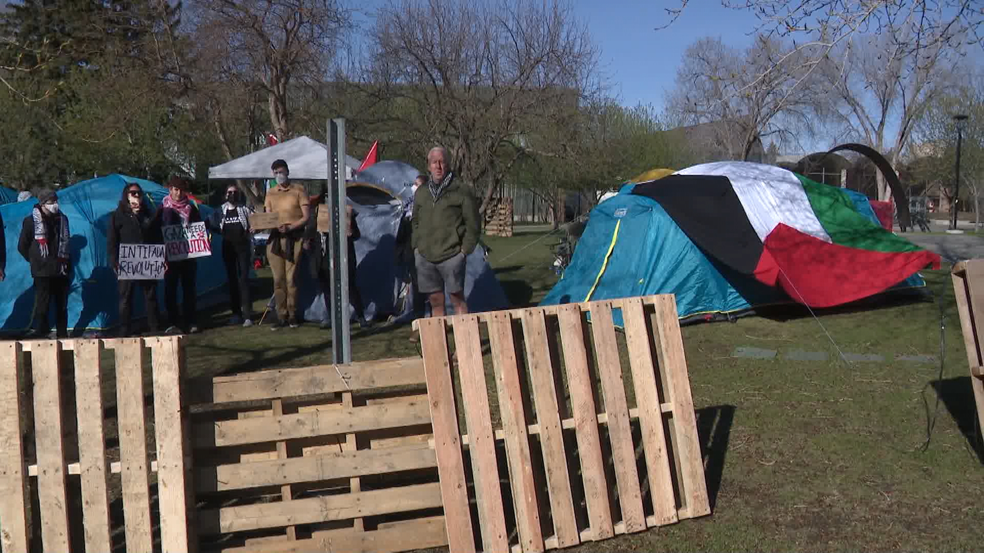 Ръководен от студенти пропалестински лагер беше създаден в университета в