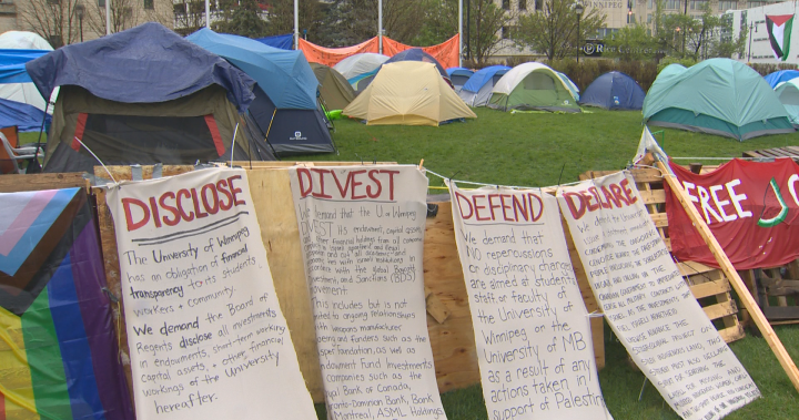 Лагерите в университетите в Уинипег не отиват никъде, докато не бъдат изпълнени исканията: протестиращи