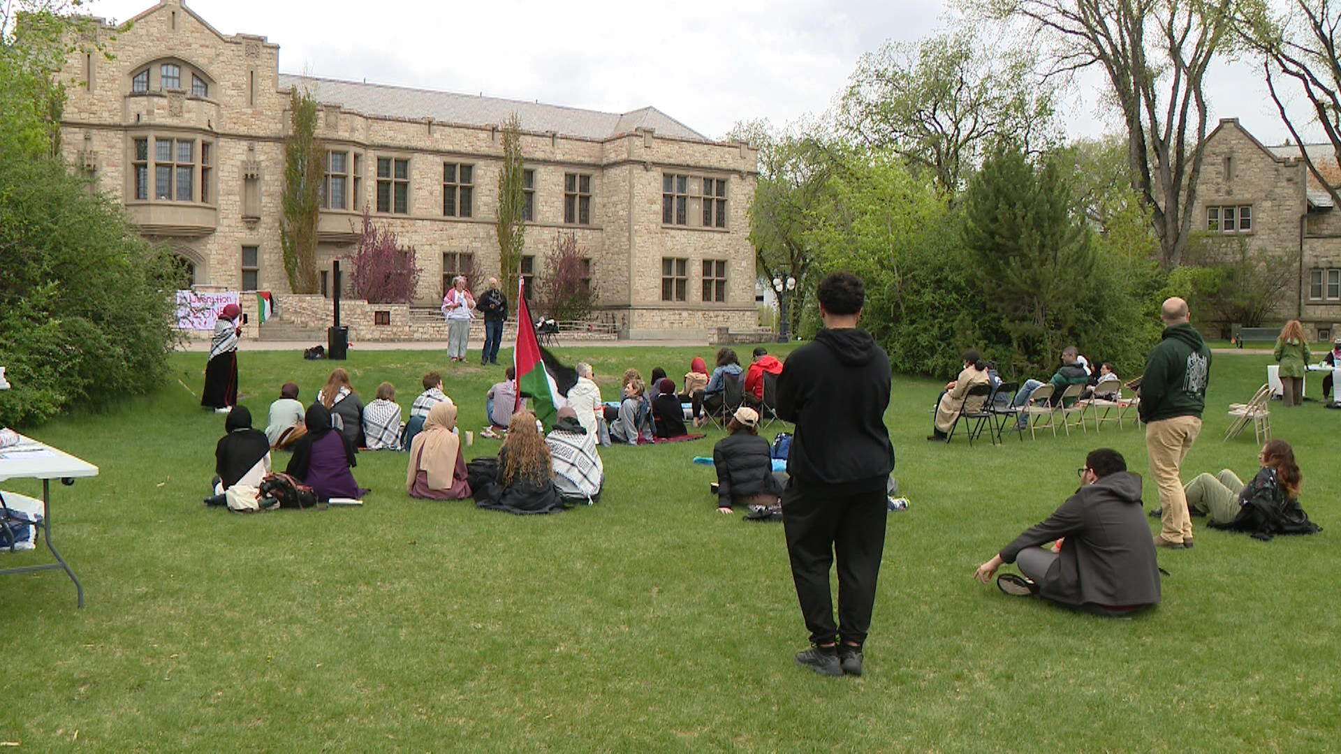 Pro-Palestinian sit-ins set up on Saskatchewan university campuses Friday