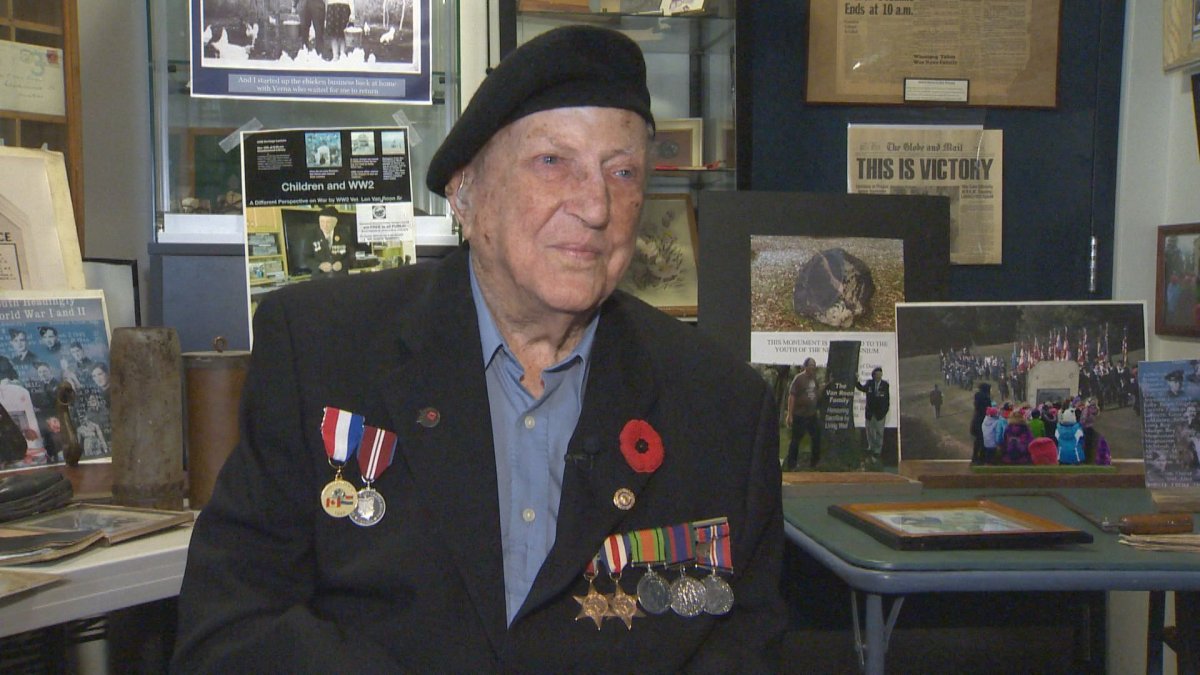 Len Van Roon, a veteran of the Second World War, is now 102-years-old. 