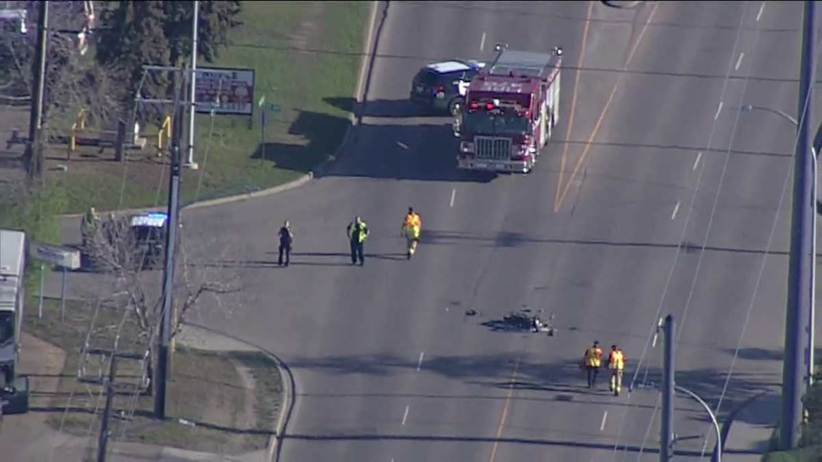 A 58-year-old motorcyclist was seriously injured in a collision in the area of 33 Avenue and Parsons Road Friday, May 10, 2024.