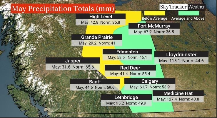 May 2024 precipitation numbers from Environment Canada as of May 31.