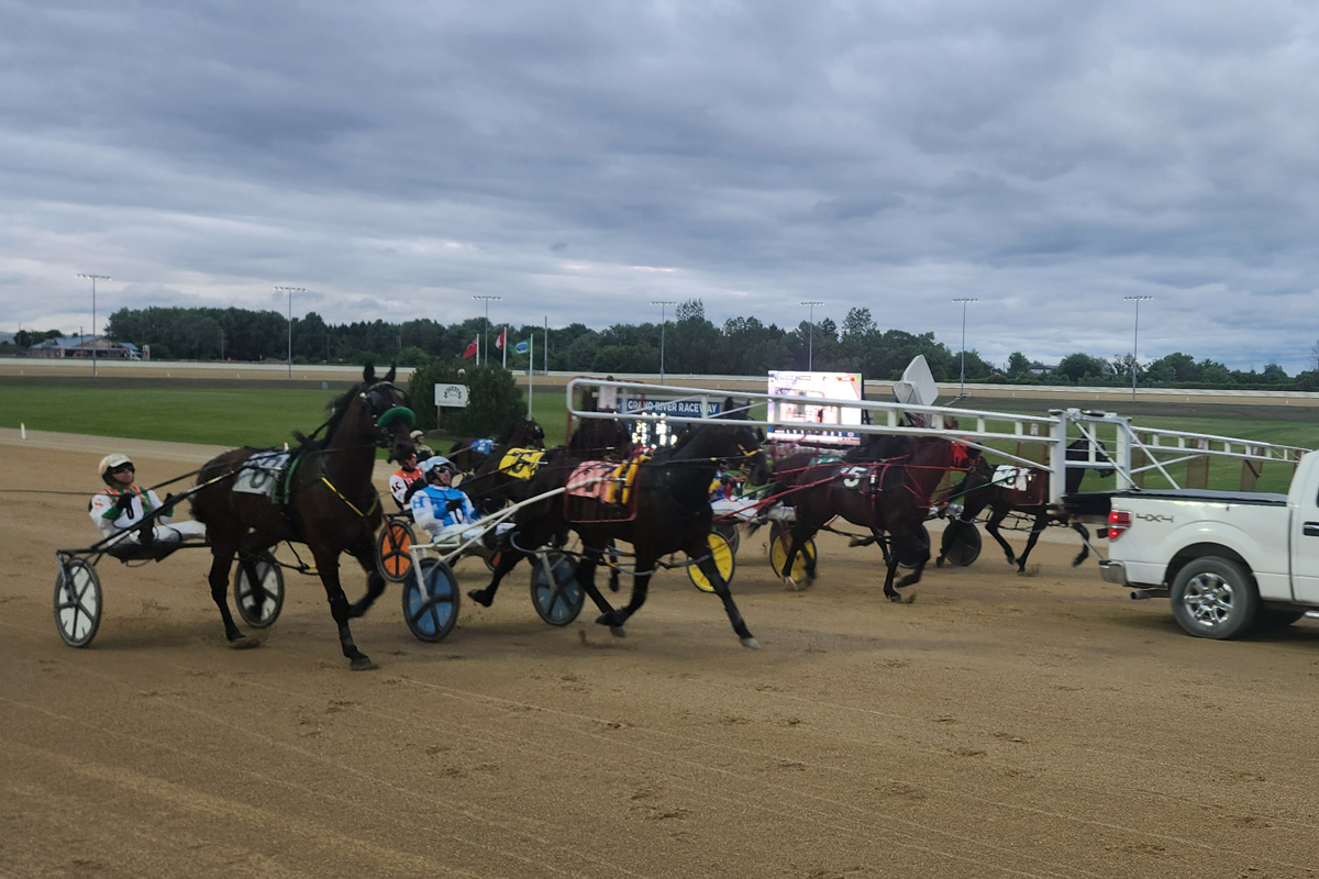 Races run three days a week at the Grand River Raceway.