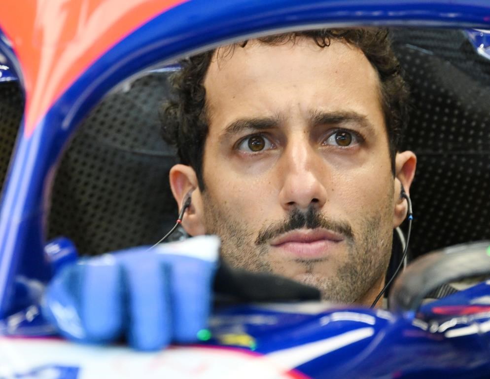 Team RB driver Daniel Ricciardo, of Australia, gets ready for the second practice session at the Canadian Grand Prix Friday, June 7, 2024 in Montreal