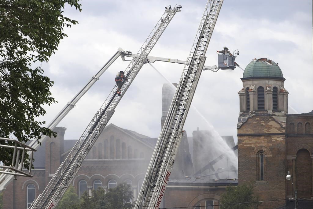 Fire at historic Toronto church now believed to be arson, parish says