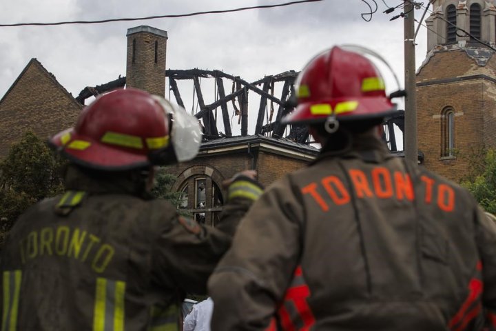 Toronto church fire that destroyed Group of Seven murals not suspicious at this time: police