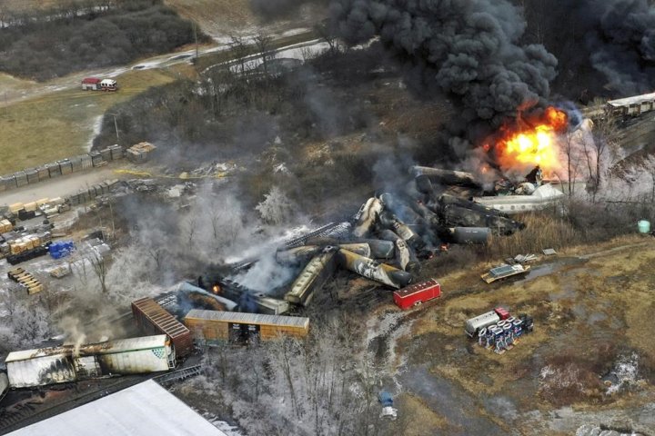 Ohio train derailment caused by wheel bearing on fire for over 30 km: NTSB