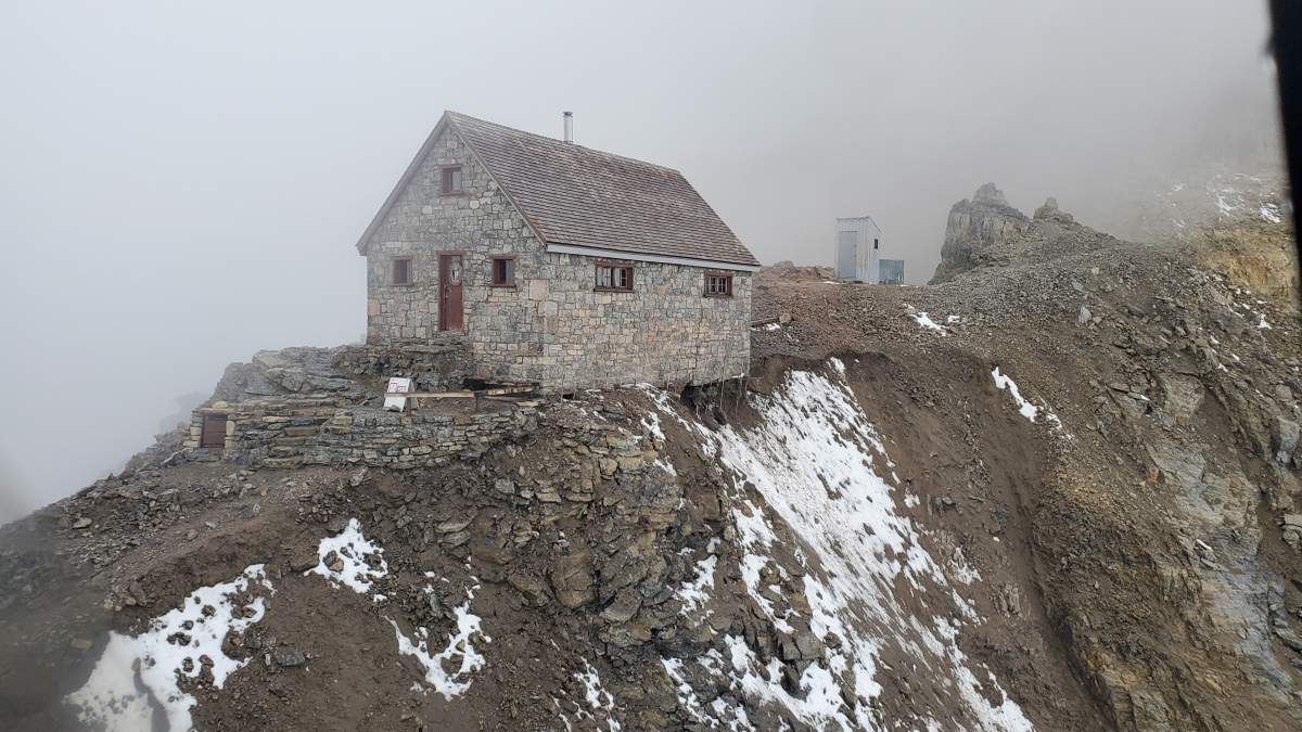 The Abbot Pass Refuge Cabin is shown in this undated handout photo.