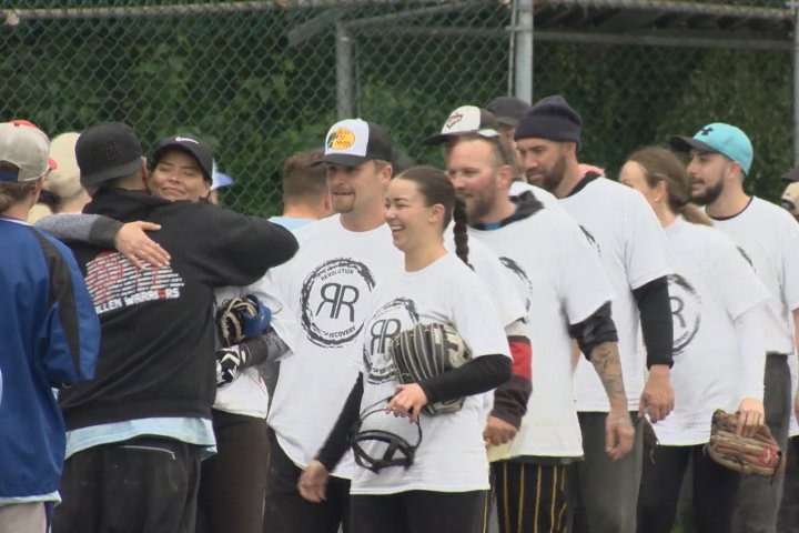 ‘We build family’: B.C. slo-pitch tournament highlights addiction recovery community