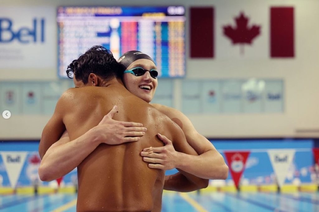Преди първата си състезателна вечер на Канадските олимпийски плувни изпитания