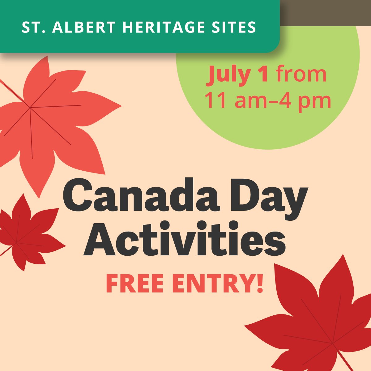 FREE Canada Day activities at St. Albert’s Heritage Sites - image