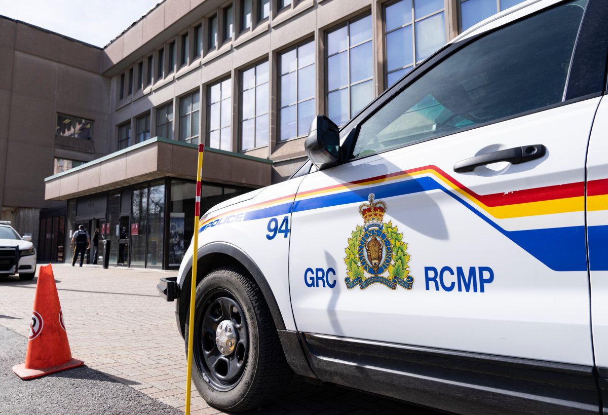 An RCMP vehicle is parked in front of their headquarters in Montreal, Thursday March 7, 2024.