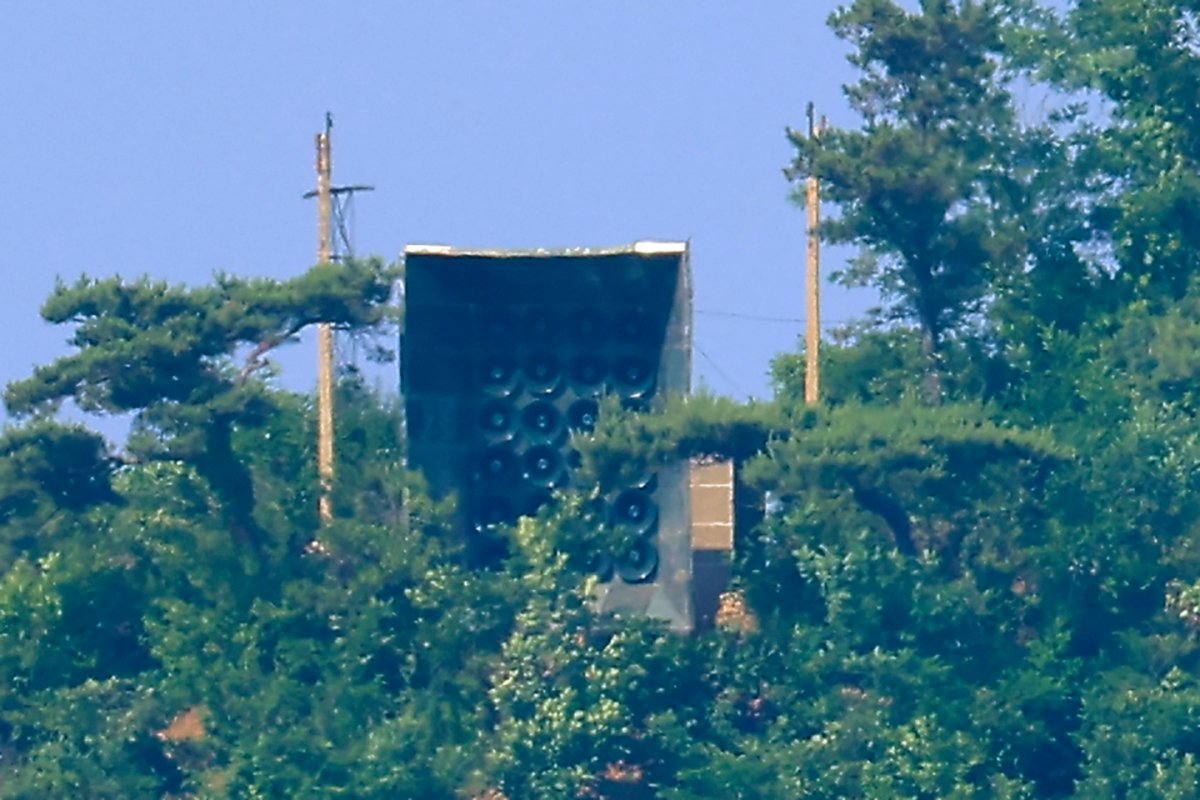 A facility of North Korean loudspeakers is seen in Incheon, South Korea, Tuesday, June 11, 2024.