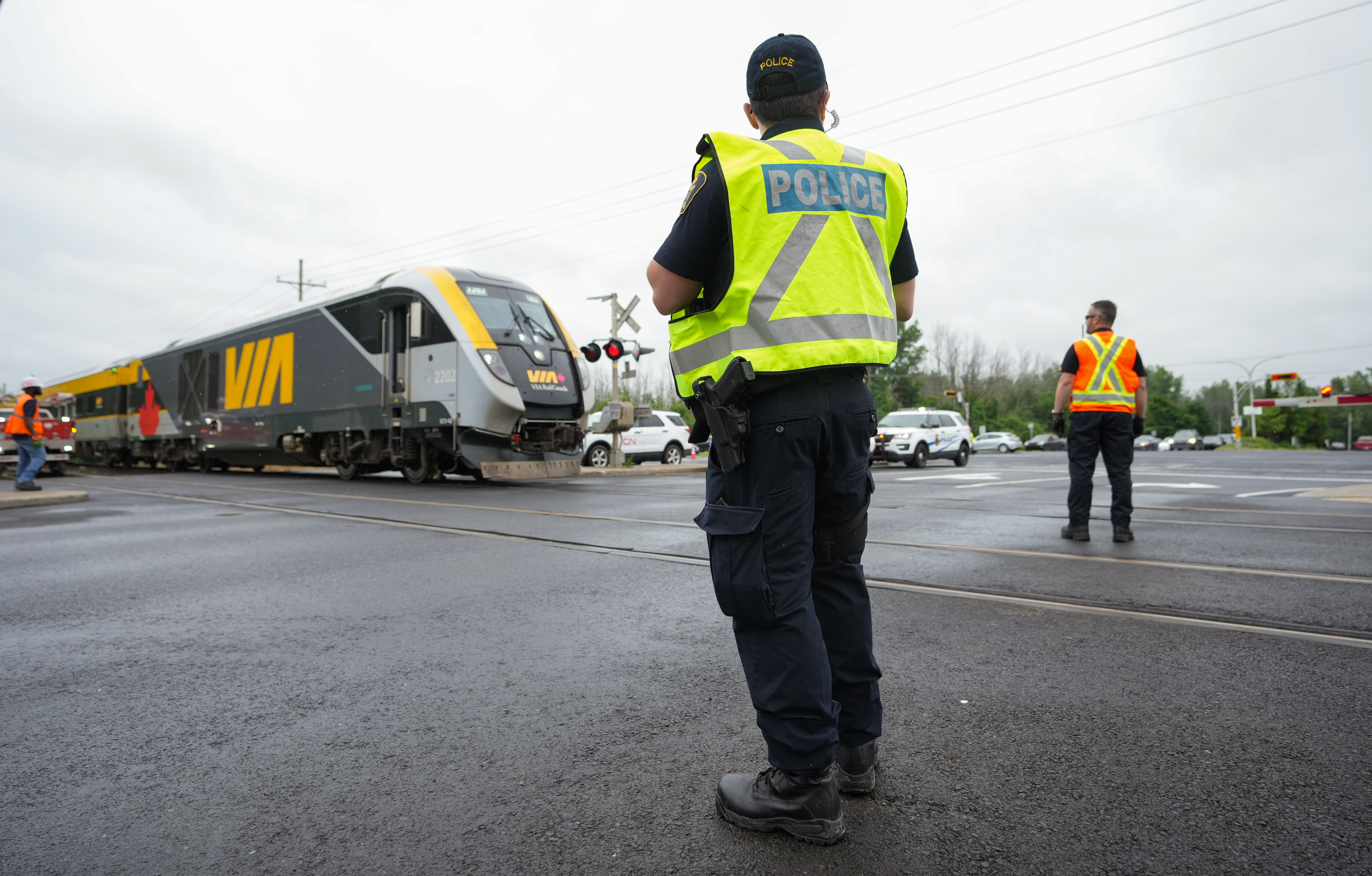 Pro-Palestinian protesters block CN rail line south of Montreal, four arrested