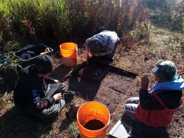 Members of the Chipewyan Prairie First Nation conduct an archeological dig on their reserve lands in Janvier, Alberta as shown in this handout image.