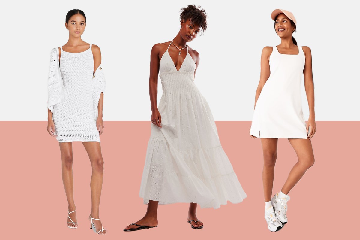 White dresses are a must-have for summer and here are three style options