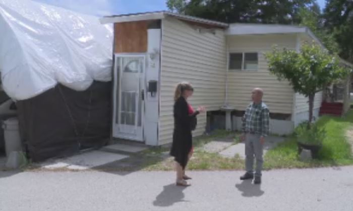 Developer refuses to compensate low-income West Kelowna mobile home owner, cites unpermitted repairs