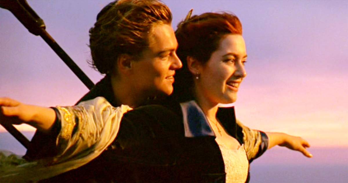 The movie "Titanic", written and directed by James Cameron. Seen here from left, Leonardo DiCaprio as Jack and Kate Winslet as Rose. Winslet revealed in a Vanity Fair interview that kissing DiCaprio wasn't "all it's cracked up to be."